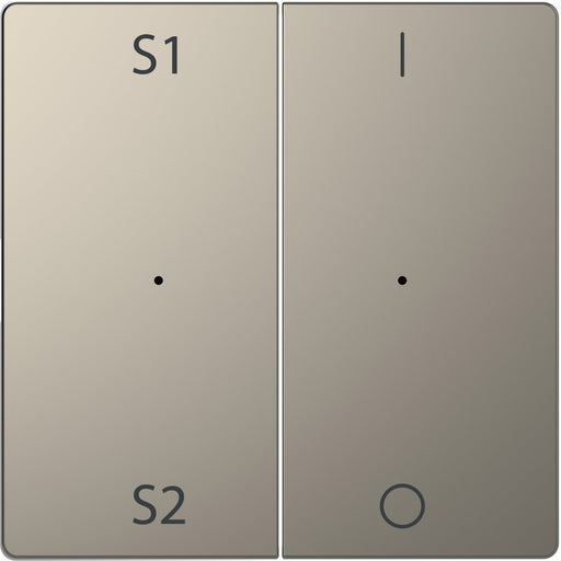 Merten - Abdeckung/Bedienelement für Installationsschalterprogramme Wippe f. Tastermodul 2f. MEG5228-6050 Szene1/2 1/0 ni-met