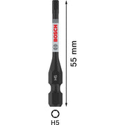Bosch - Bit-Set PRO Hex Impact Bit, 2608522557VE(2) H5, 55 mm, 2-tlg