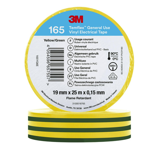 3M - Klebeband PVC Elektro-Isolierband Temflex165 gngb19X25 165YG6E