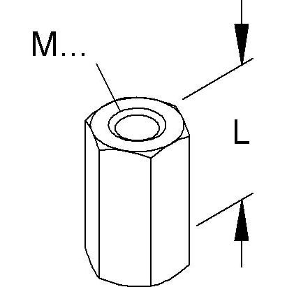 Niedax - Gewinderohr Verbindungsmuffe M10 VBSM 10 E3