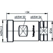 Telegärtner - Koax-Steckverbinder Kabelbuchse 100024482 G23 (1/2Z FLEX)