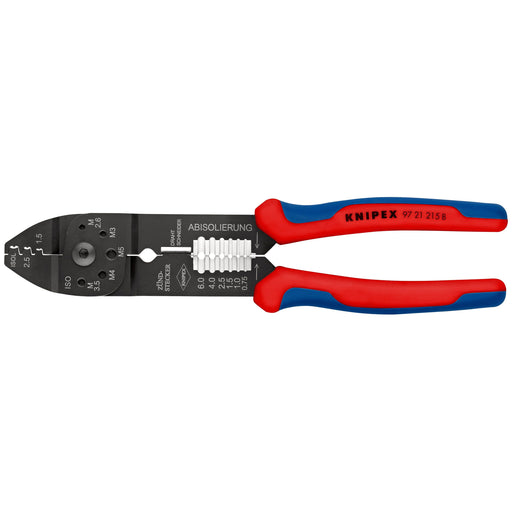Knipex - Presswerkzeug Kabelschuhe/Verbinder, Aderendhülsen, Schirmanschluss Crimpzange 97 21 215 B 230mm