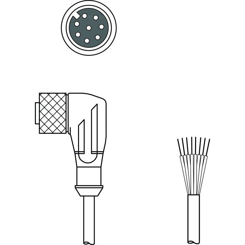Leuze - Konfektioniertes Sensor-Aktor-Kabel Anschlussleitung KD S-M12-8W-P1-100 − 1 Stück