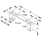 Niedax - Ausleger für Kabeltragsystem Rinnendistanzbügel RDB 85.300 V Breite 300mm