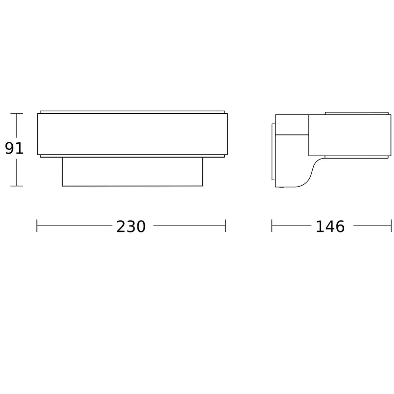 Steinel - Decken-/Wandleuchte Außenleuchte ohne Sensor L 810 C ANT 3000K 145 x 230 x 91 mm