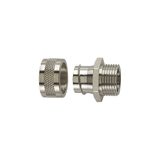 HellermannTyton - Metall-Schutzschlauch-Verschraubung Verschraubung PCS40-FM-M40 si − 2 Stück