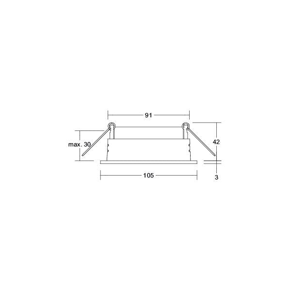 Brumberg Leuchten - Downlight/Strahler/Flutlicht Einbaumodul rund 45000170 weiß