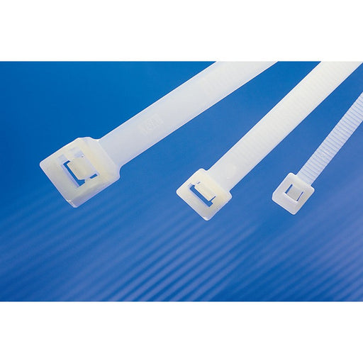 HellermannTyton - Kabelbinder Wiederöffnungsband RLT150-N66-BK-L1 − 50 Stück