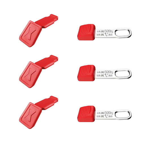 Knipex - Befestigungsclip TehteredTool Clips 00 63 06 TCR Rot (je 3 Stk)