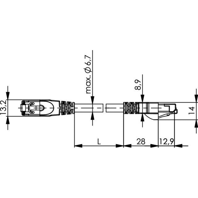 Telegärtner - Patchkabel Kupfer Patchk. PROFINET gn 100017332 Cat.5 5,0m PUR STX