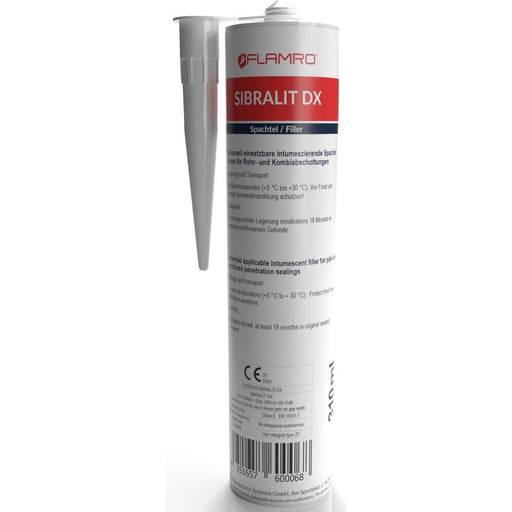 FLAMRO Brandschutz - Brandschutzbeschichtung/-bandage/-schaum/-dichtstoff Brandschutzspachtel 01152004 310ml Kartusche