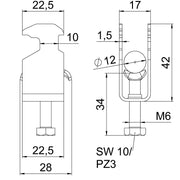 OBO Bettermann - Bügelschelle BS-H1-M-12 A4 8-12mm − 25 Stück