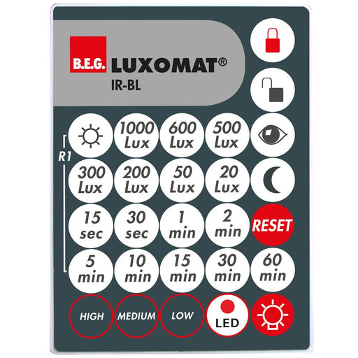 BEG Brück Electronic - Zubehör/Ersatzteile für Bewegungsmelder IR-Fernbedienung IR-BL