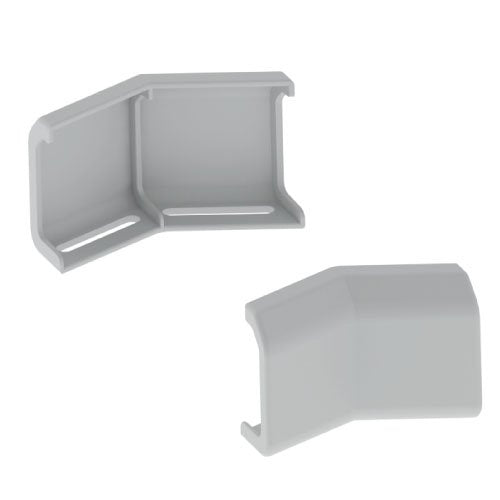 Unex - Verbinder für Kabeltragsystem Winkelverbinder horizont. 66851-48 gr 100 U48X RAL7038 − 6 Stück