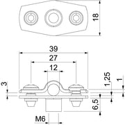 OBO Bettermann - Befestigungsschelle für Kabel/Rohre Abstandschelle ASG 732 12 A4 m. Gewindea. 10-12mm − 25 Stück