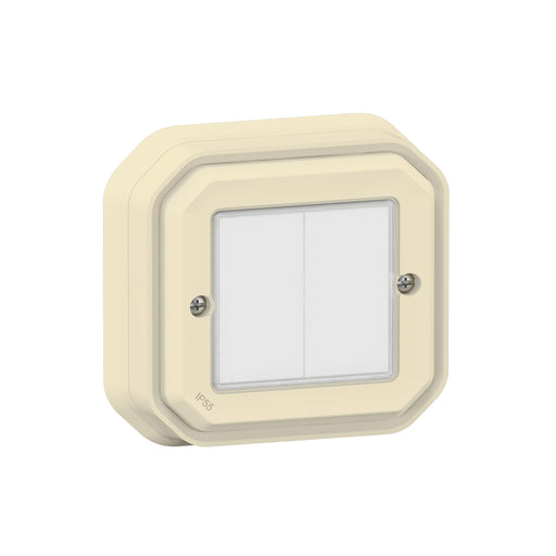 Legrand - Funksender Wandsender Licht 2-fach Legrand 069857L IP 55, Beige