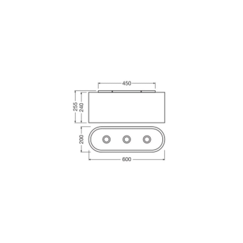 Ledvance - Decken-/Wandleuchte Deckenleuchte 3xE27 D.C.Oval Ceil 3XE27 braun