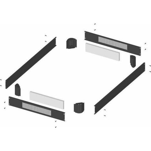 Enoc - Sockel/Sockelelement (Schaltschrank) Sockelpaket belüftet SOP 812 X1-DE-S 800x1200x100mm sw