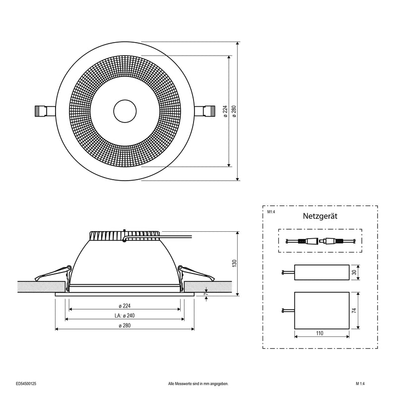 EVN Lichttechnik - Downlight/Strahler/Flutlicht LED-Downlight ED54500125 DALI