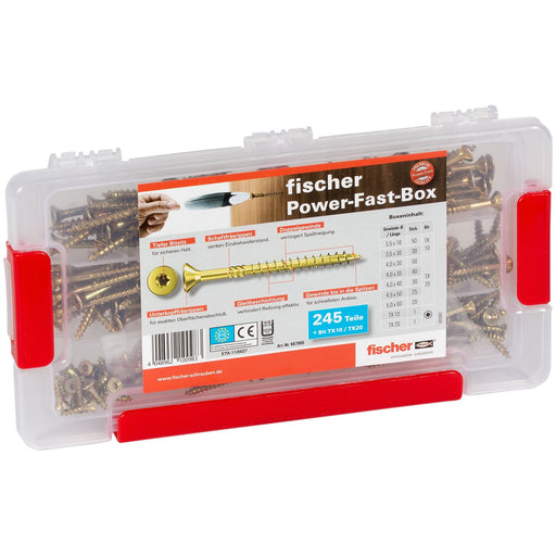 Fischer Deutschl - Sortimentskasten für Schrauben Power-Fast Box 667005 245 tlg