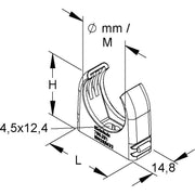 HKL - Rohrschelle RO-Clip-Rohrschelle gr 796.160 − 100 Stück