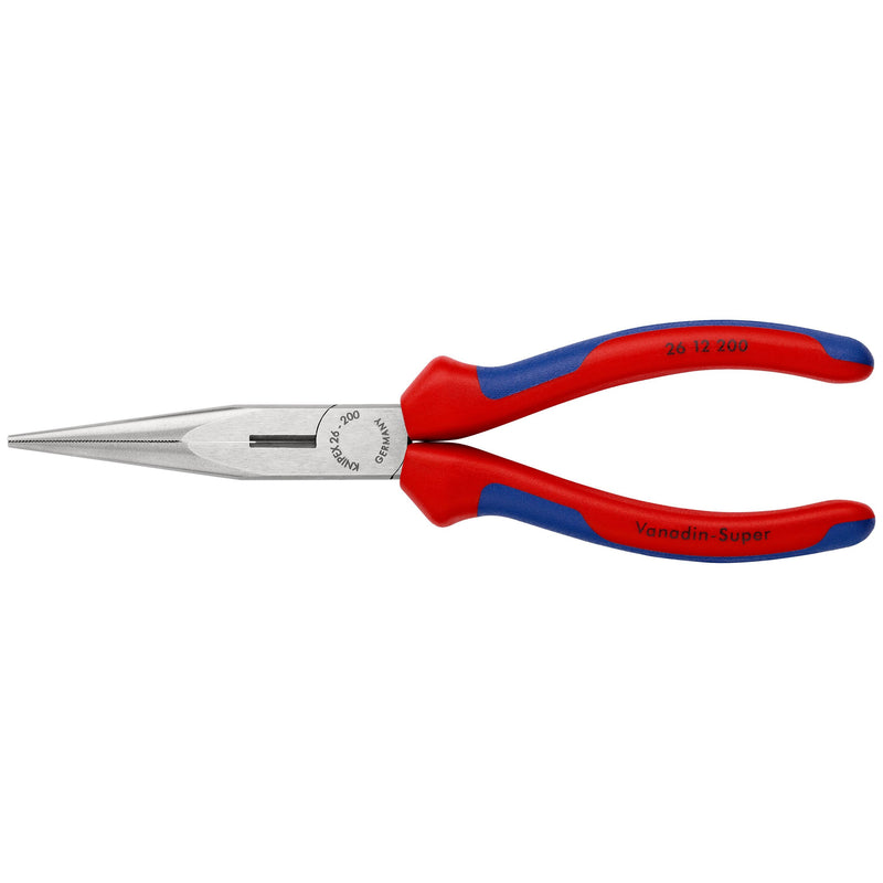 Knipex - Flachzange Flachrundzange 26 12 200 SB mit Schneide, 200mm