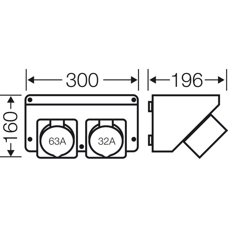 Hensel - Pultsystem Mi Connection Box Mi CB 14 63A,5p,400V,6h