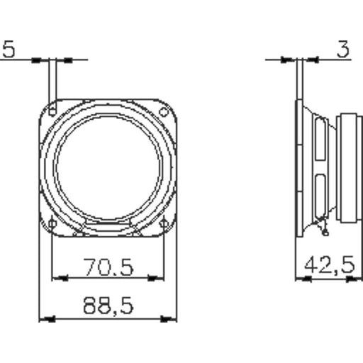 WHD - Lautsprecher Lautsprecher-Chassis PM87BB-8 8Ohm