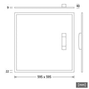 LTS Licht&Leuchten - Decken-/Wandleuchte LED-Panel M600 FYR 104.0600.830weiß 830