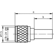 Telegärtner - Koax-Steckverbinder MiniUHF-Stecker cr/cr 100024356 G1(RG58C/U) − 5 Stück