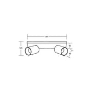 Brumberg Leuchten - Decken-/Wandleuchte Anbauleuchte 2x GU10 57132180