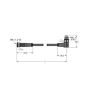 Turck - Konfektioniertes Sensor-Aktor-Kabel Aktuator- u. Sensorleitung PKG3M-1.5-PSW3M/TXL PUR