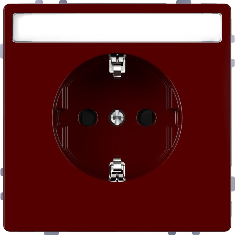 Merten - Steckdose SCHUKO-Steckdose rubinrt MEG2302-6006 mit Schriftfeld