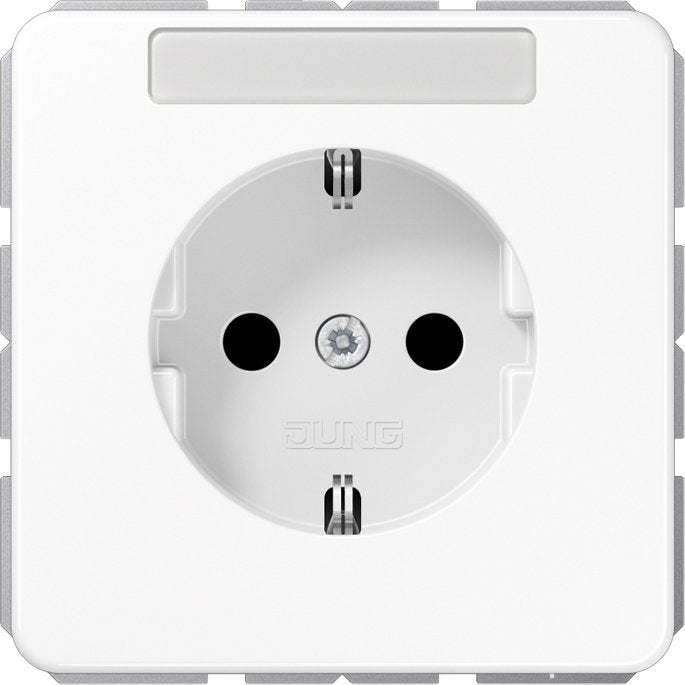 Jung - Steckdose SCHUKO-Steckdose 16A 250V CD 1520 BFNA WW mit Schriftfeld