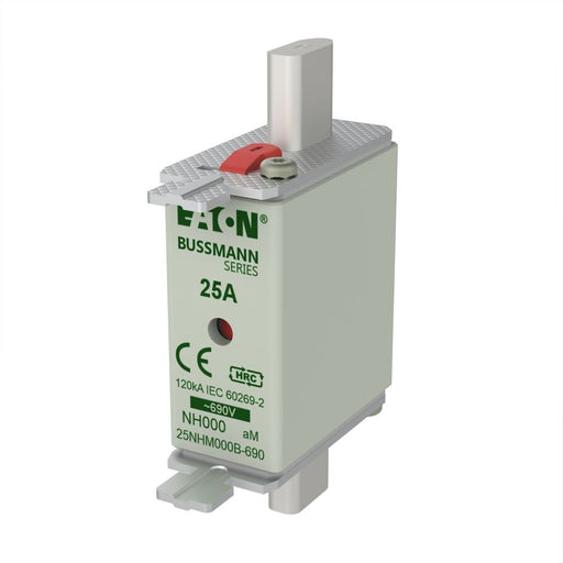 Eaton - Messersicherung Sicherungseinsatz Nieders. 25NHM000B-690 25A AC 690V 120kA − 3 Stück