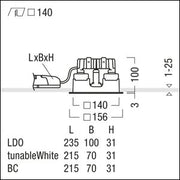 Zumtobel Group - Downlight/Strahler/Flutlicht LED - Einbauleuchte P - INF Q #60818179 3000K