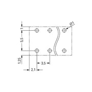 WAGO - Leiterplattenklemme THR-Leiterplattenklemme 2086-1111/000-650 − 84 Stück