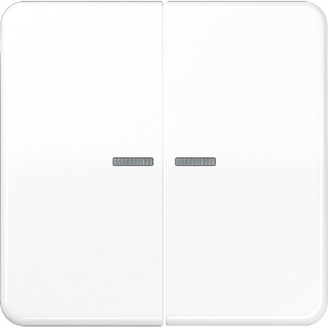 Jung - Bussystem-Tastsensor KNX RF Taster 2fach CD 10921 ST RF WW Duroplast, Serie CD