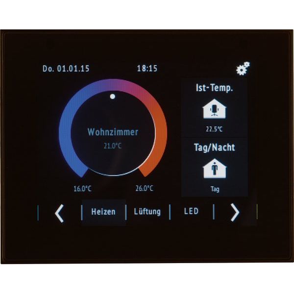 Berker - Bussystem-Mehrfach Bediengerät Touch Control 75740101 mit TFT-Display KNX