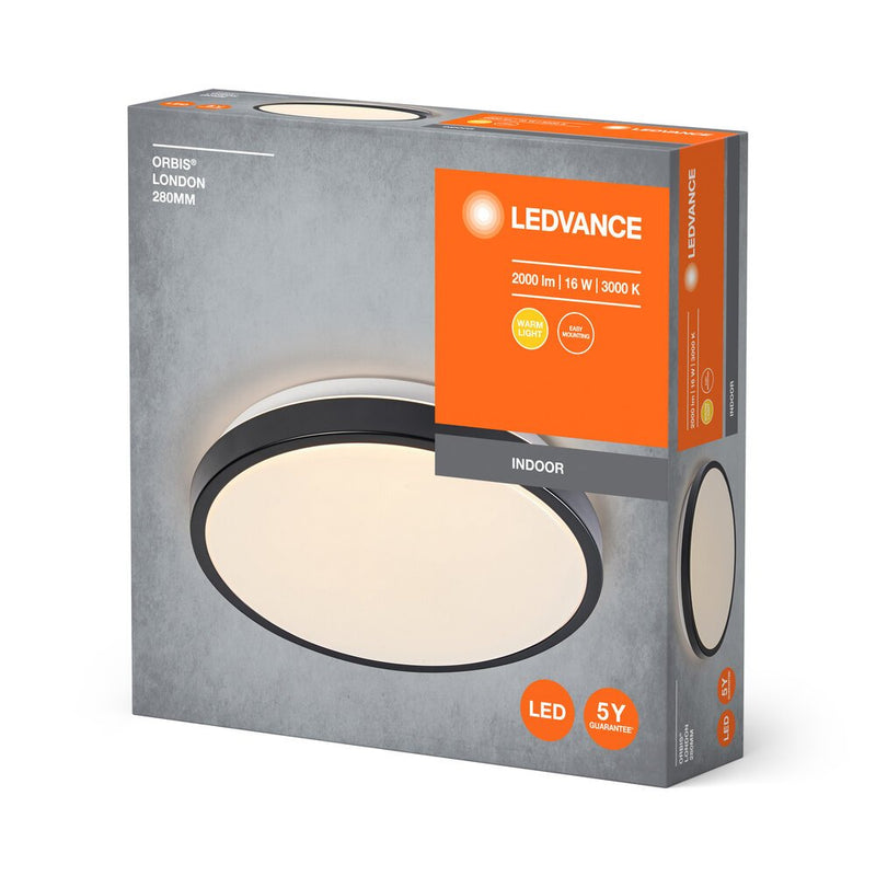 Ledvance - Decken-/Wandleuchte LED-Deckenleuchte Orbis #4058075829206 3000K, sw