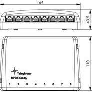 Telegärtner - Patchpanel Kupfer Mini-Verteiler Cat6 100006984 MPD8-HS apws TH35