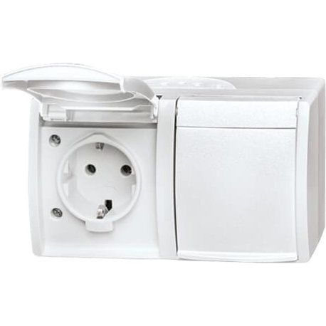 Busch-Jaeger - Steckdose Schuko-Steckdose 2f. 20/2 EW-54 mit Klappdeckel
