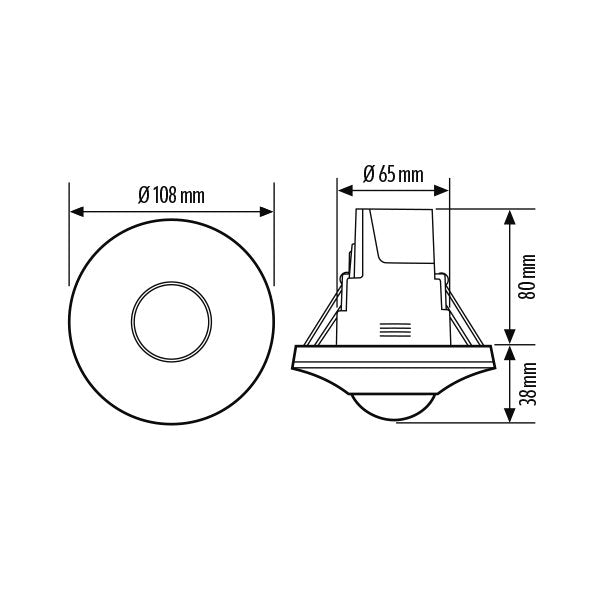 ESYLUX - Bussystem-Bewegungsmelder Decken-Präsenzmelder PD-C 360 #EP10428876