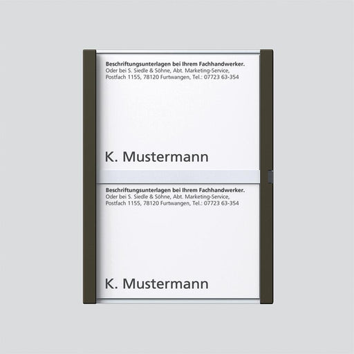 Siedle&Söhne - Zubehör/Ersatzteile für Türkommunikation Namensschild graph-met kpl 200029787-00 f.TM 612-2 GM