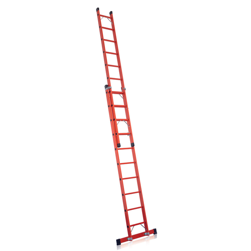 ILLER-LEITER - Sprossenleiter Schiebeleiter, Vollkunst. 46360 2-teil. 2x8 Sprossen