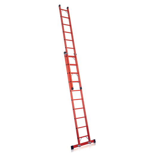 ILLER-LEITER - Sprossenleiter Schiebeleiter, Vollkunst. 46360 2-teil. 2x8 Sprossen