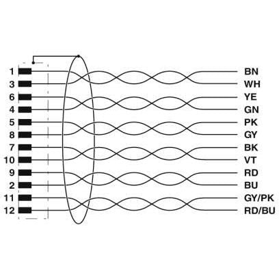 Phoenix Contact - Konfektioniertes Sensor-Aktor-Kabel Sensor-/Aktor-Kabel SAC-12P-MR/ #1430103