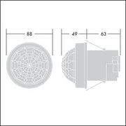 Thorn - Bussystem-Sensorüberwachung Passiver Infrarotsensor SWITCHLITE #96601981 MRE SLD HIBAY