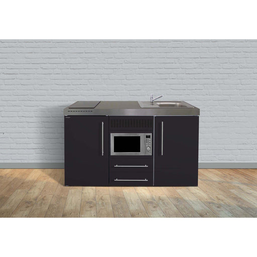 Stengel - Mini-Küche Miniküche Premiumline MPMSM150KSMWGKFliBre Schwarz matt