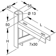 Niedax - Ausleger für Kabeltragsystem Wandausleger KTAF 200 210mm
